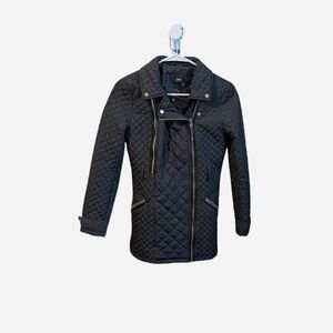 Pre-ownet Fate Black Quilted Moto Puffer Jacket